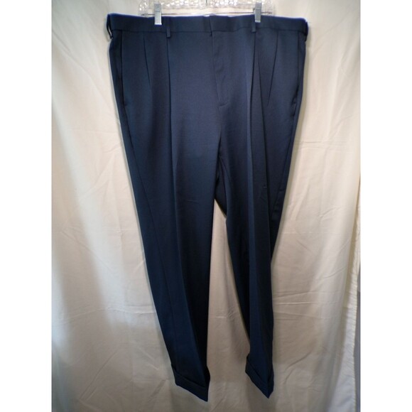 Saddlebred Other - SaddleBred Men's Performance Dress Pants Navy Pleated 42W 30L Polyester